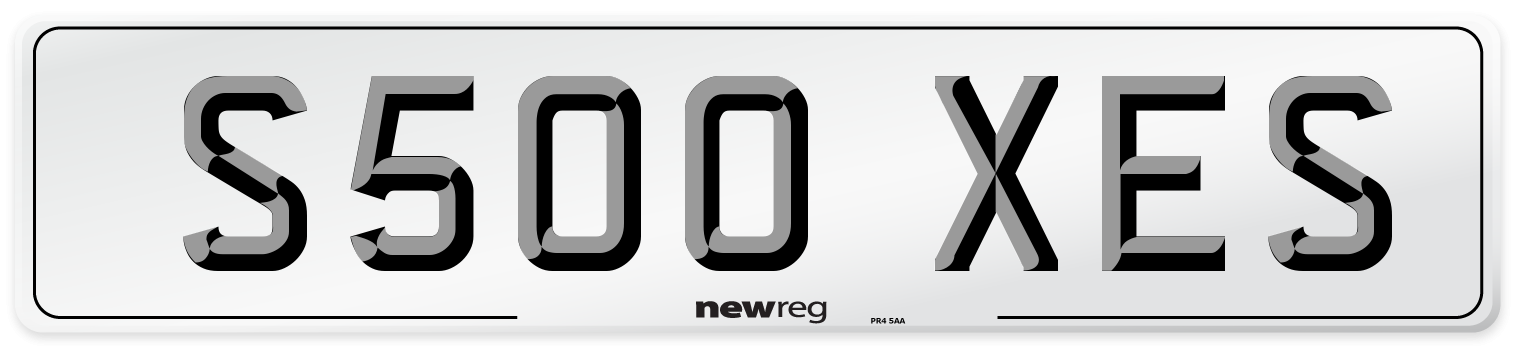 S500 XES Number Plate from New Reg